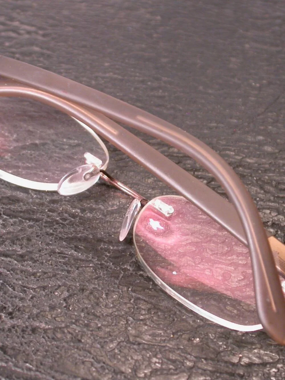 Silhouette Titan Frameless Bronze Clear Eyeglasses Made in Austria